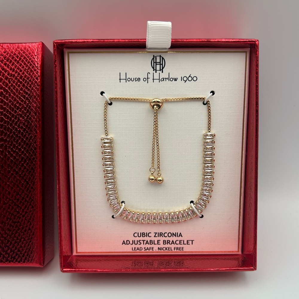 *New* House of Harlow 1960 & Piper K Cubic Zirconia Bracelet and Necklace Set - Picture 7 of 16